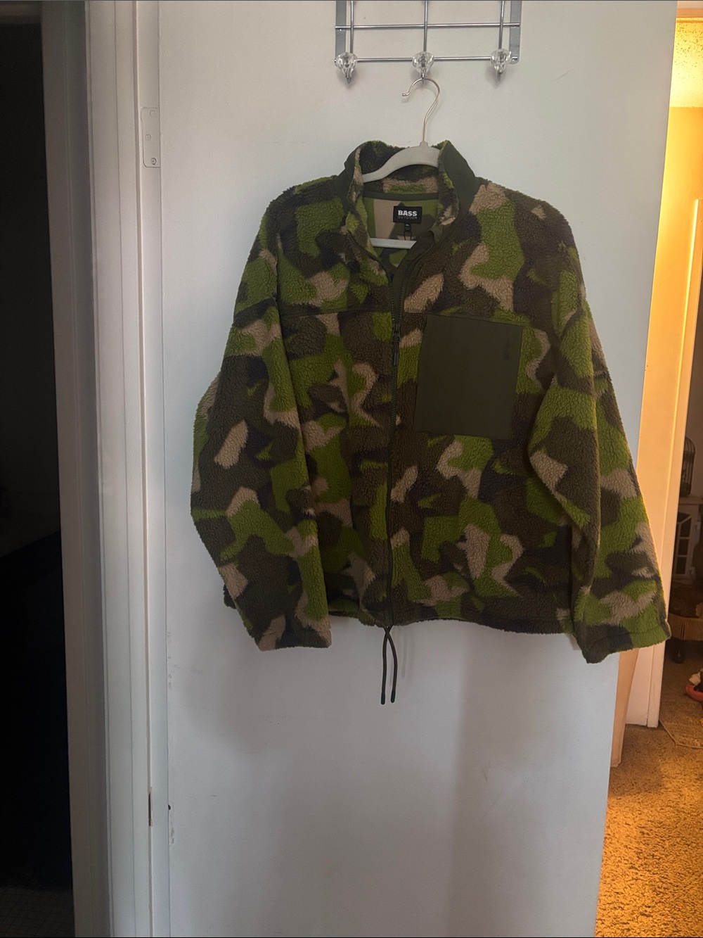 Bass Green Camo Sherpa Jacket